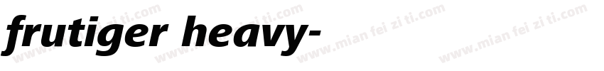 frutiger heavy字体转换
